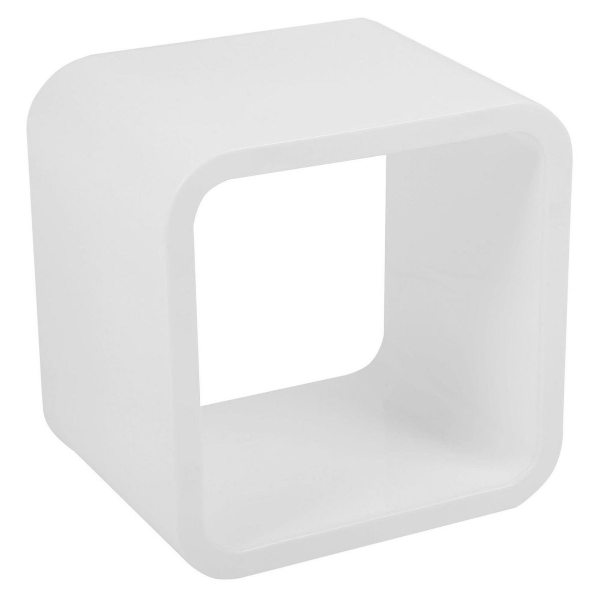 JUST HOME COLLECTION - Cubo plástico blanco 26x20x26cm