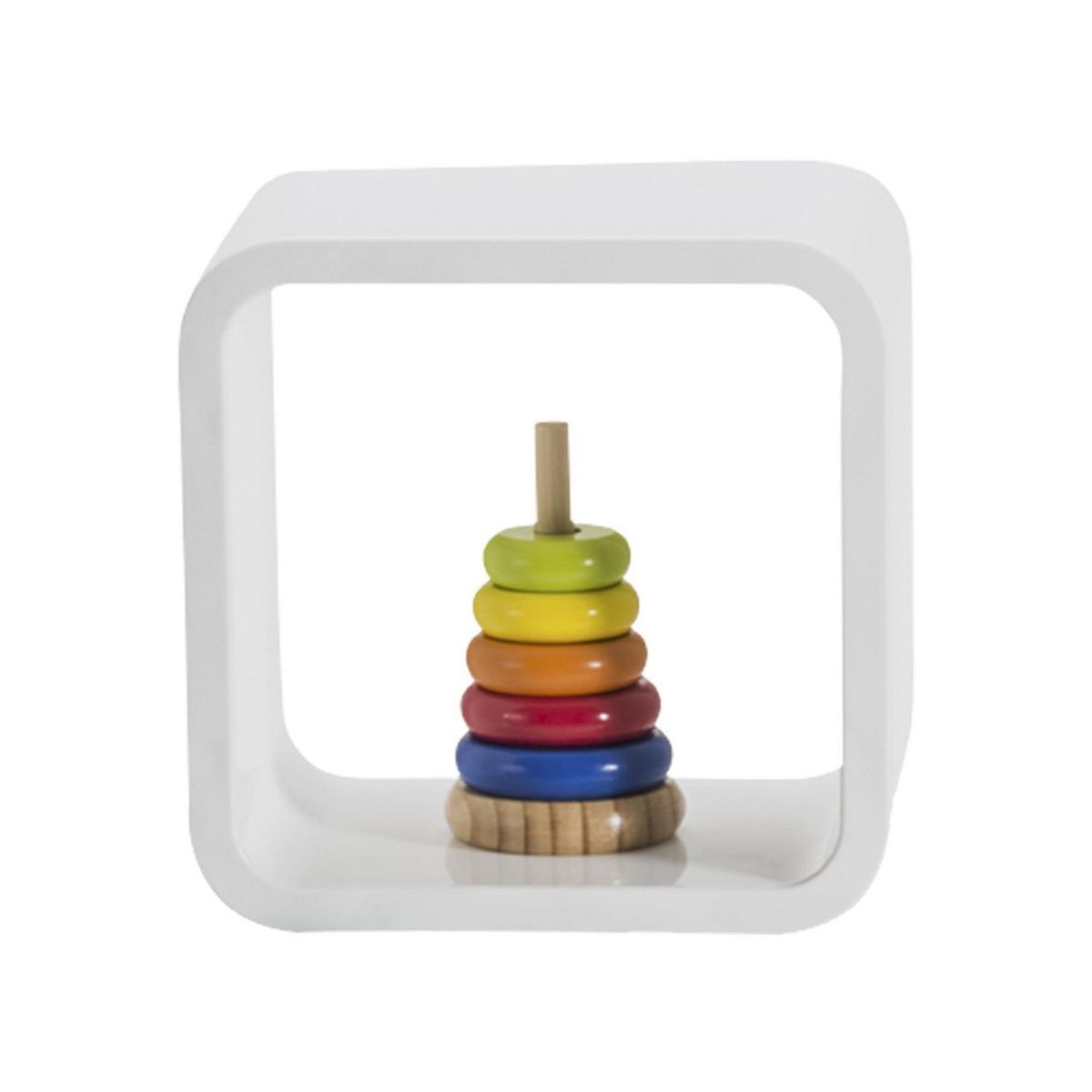 JUST HOME COLLECTION - Cubo plástico blanco 26x20x26cm