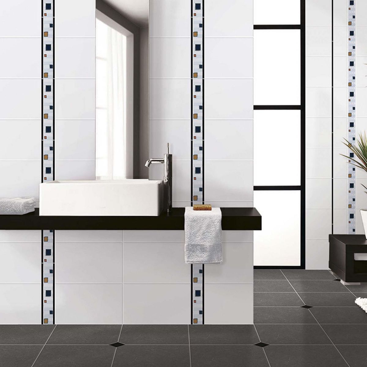 KANTU - Listelo Square Blanco 30x6.5cm