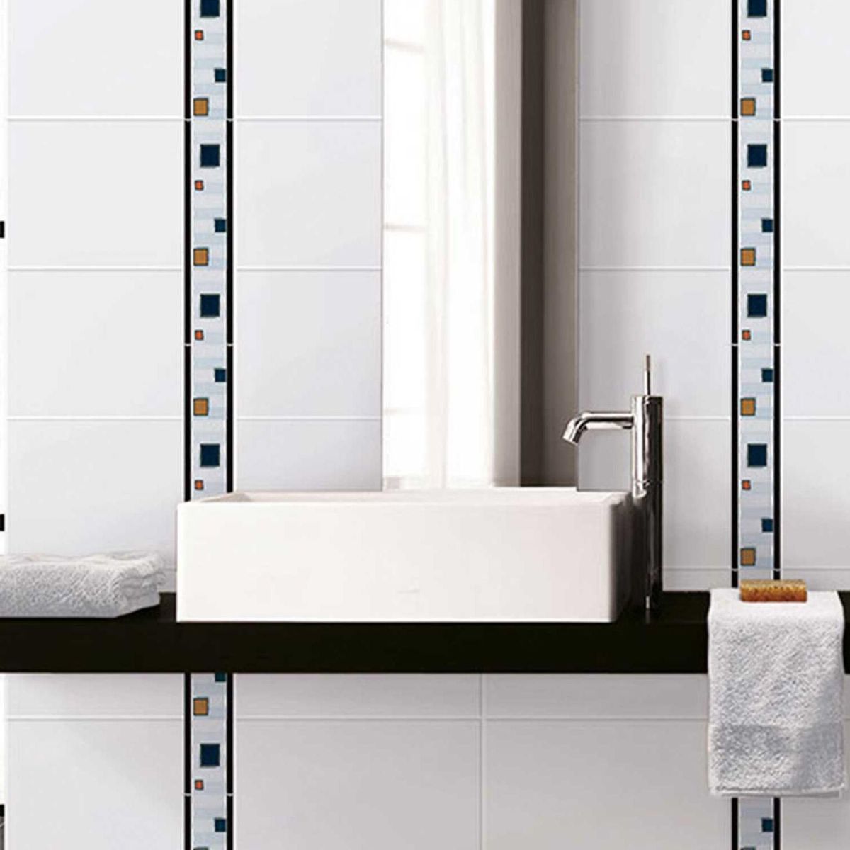 KANTU - Listelo Square Blanco 30x6.5cm