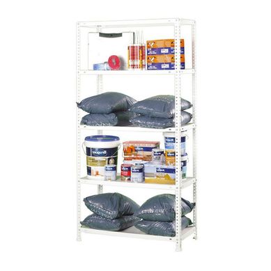 Estante de Metal Fixser 5 Niveles 30x90x180cm Blanco