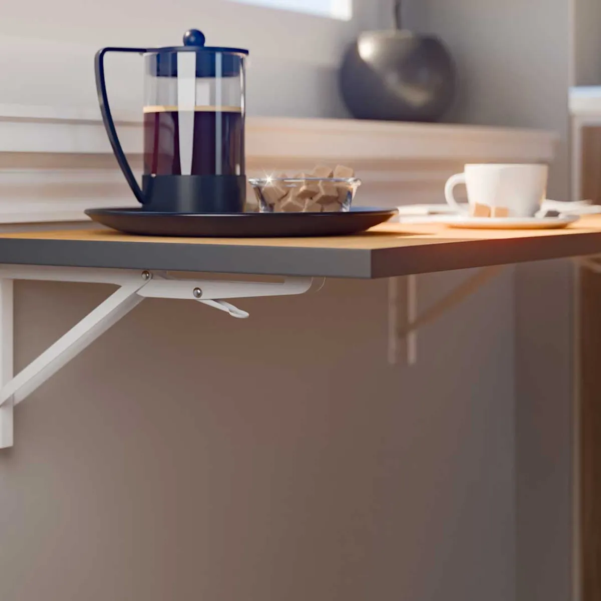 DUCASSE - Soporte Repisa Abatible Blanco