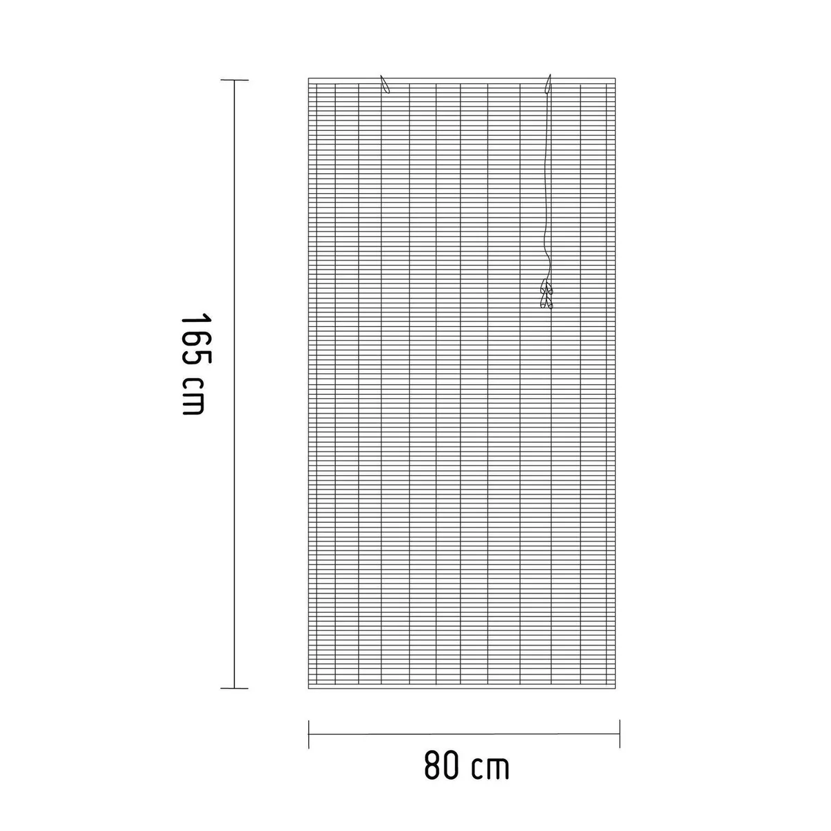 JUST HOME COLLECTION - Persiana Horizontal De Bambú 80x165cm Natural