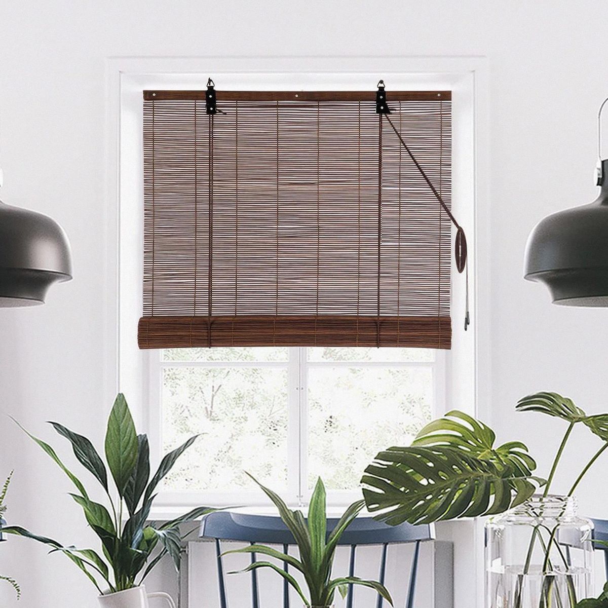 JUST HOME COLLECTION - Persiana Horizontal De Bambú 150x220cm Café