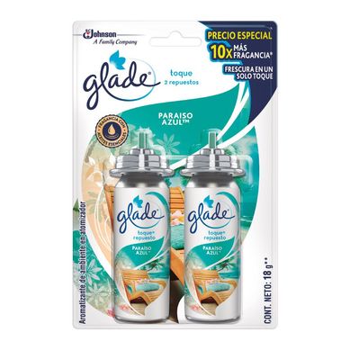 Repuesto de Glade Toque Paraso Azul x 2 unid. 18 gr.