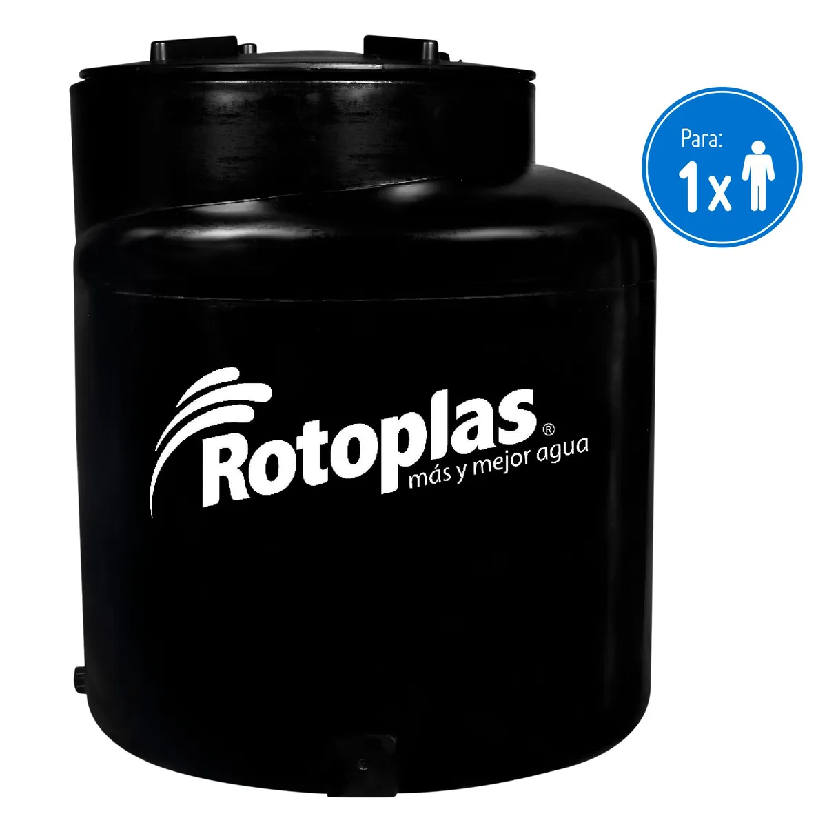 ROTOPLAS - Tanque de Agua Negro Rotoplas 250 L + Accesorios