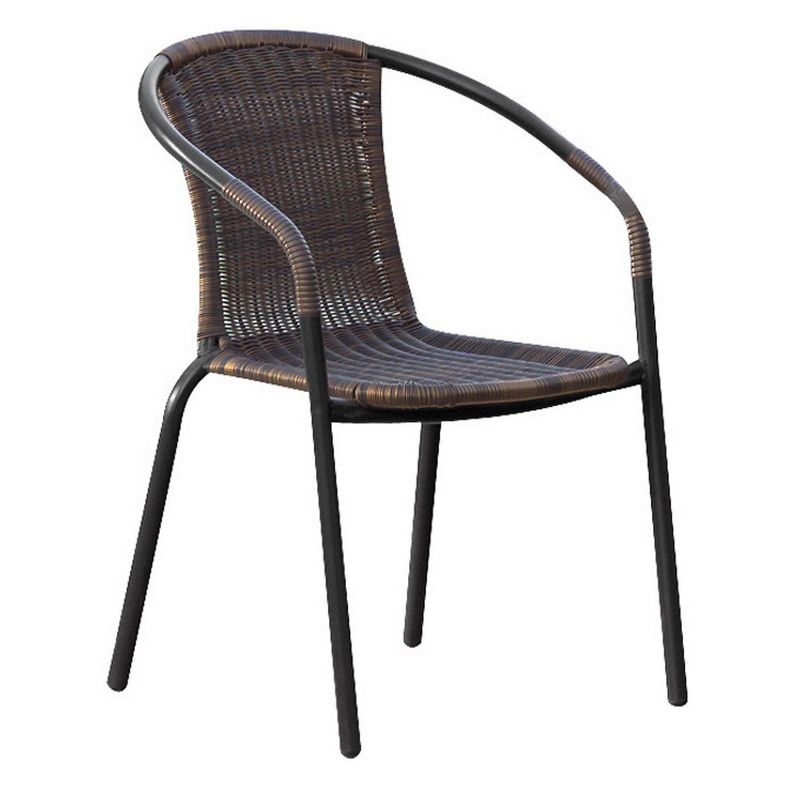 JUST HOME COLLECTION - Silla de Ratán Negro Apilable