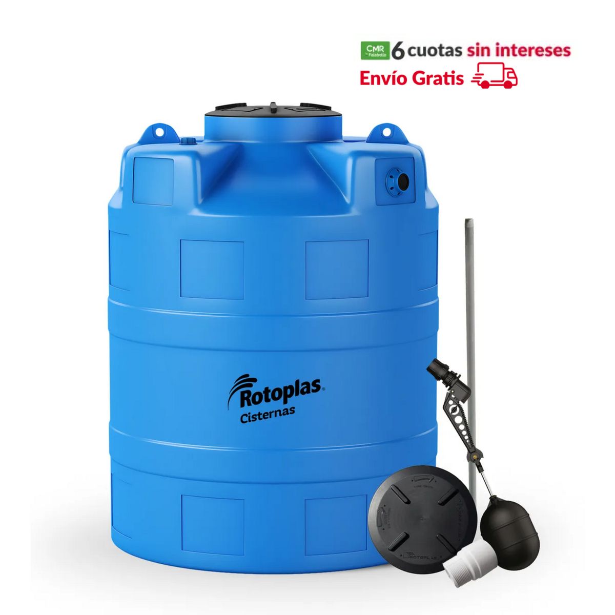 ROTOPLAS - Cisterna de Agua Rotoplas 1200L + Accesorios