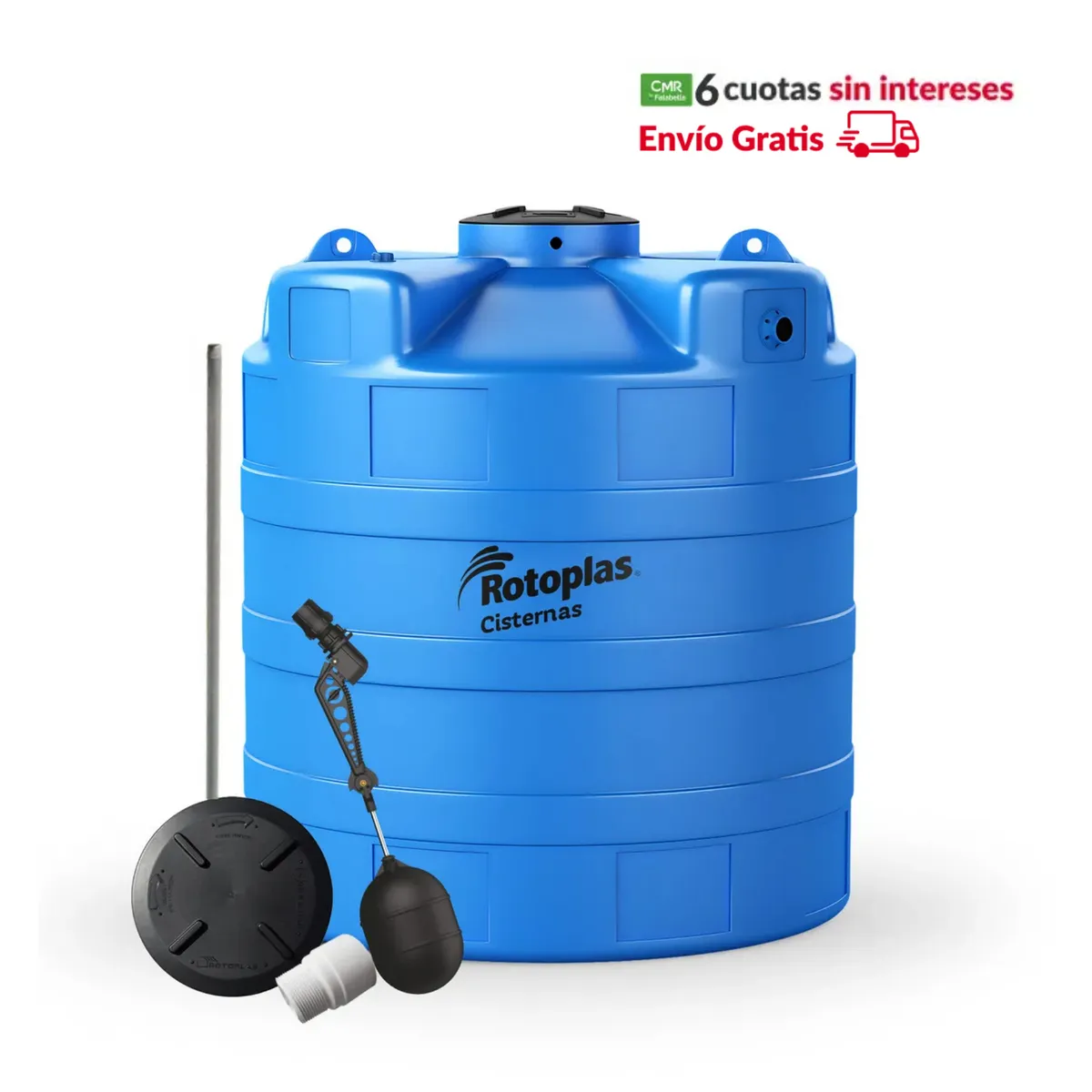 ROTOPLAS - Cisterna de Agua Rotoplas 2800L + Accesorios