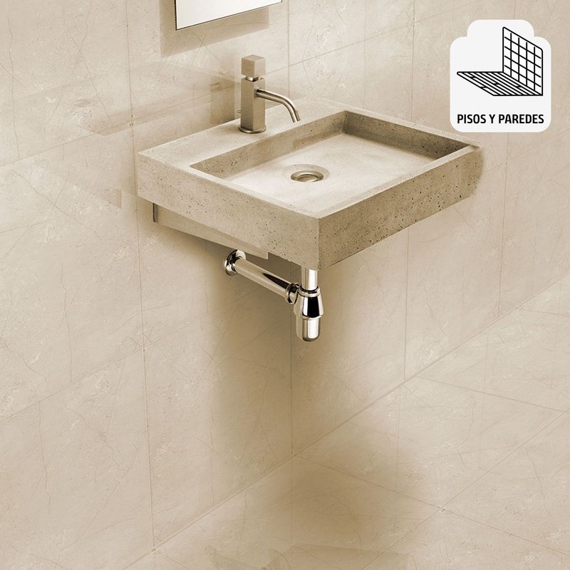 SAN LORENZO - Cerámica Beige 46x46 Marmoladas Brillante 2.08 m2