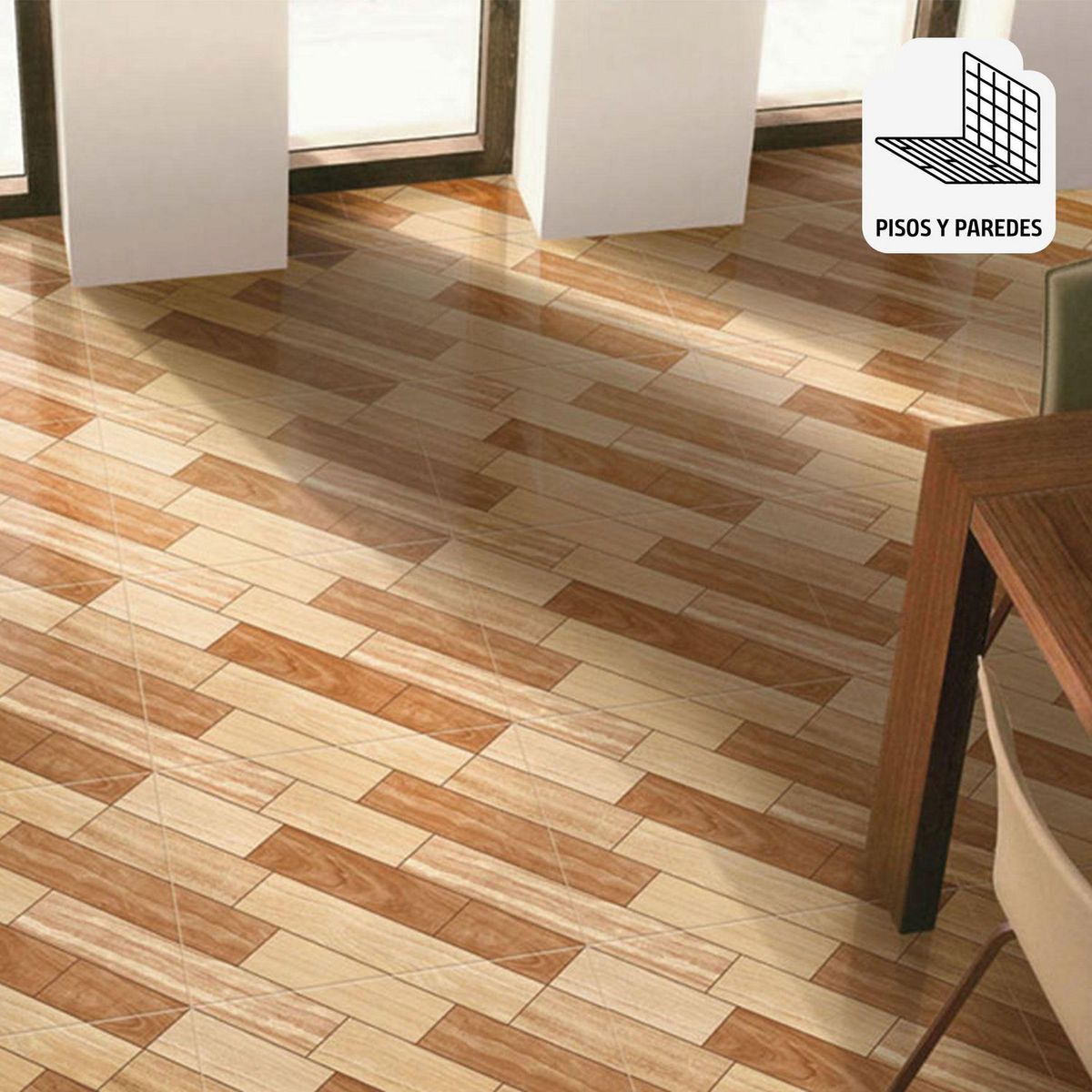 SAN LORENZO - Cerámica Madera Clásica Marron Maderado 45x45cm 2.08m2 para piso