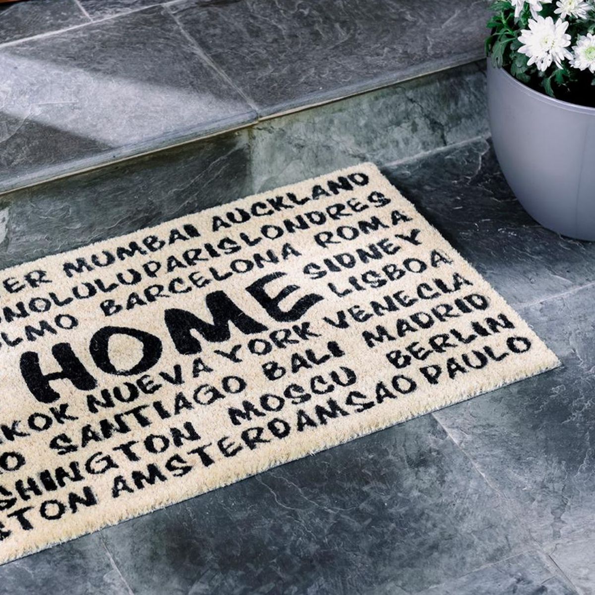 JUST HOME COLLECTION - Felpudo Rectangular Home Ciudades 45x75cm
