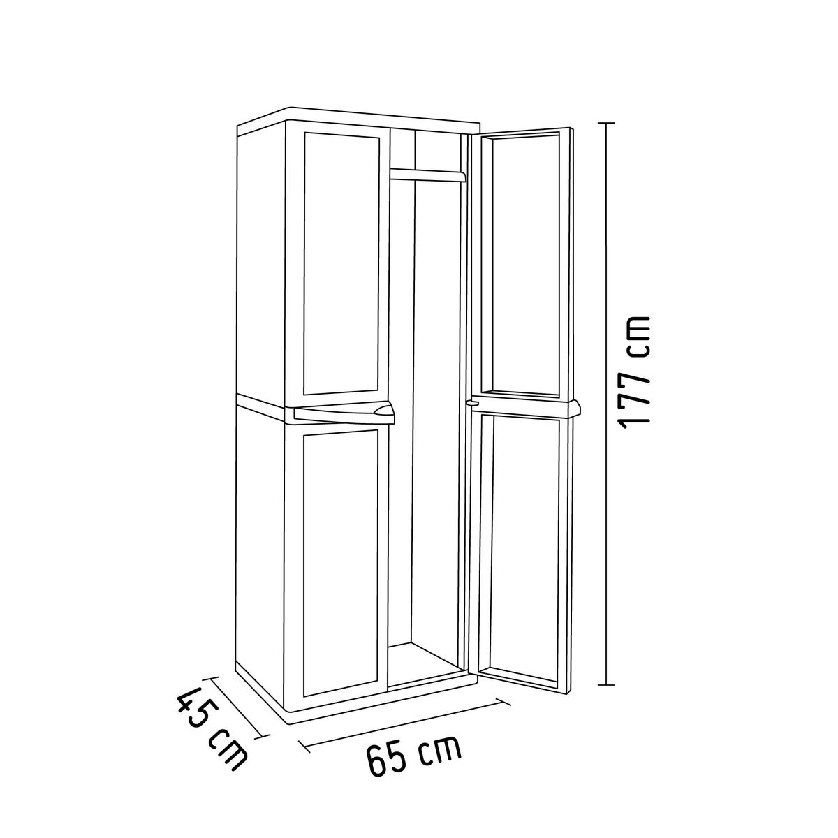 KETER - Gabinete Louvre Gris Claro