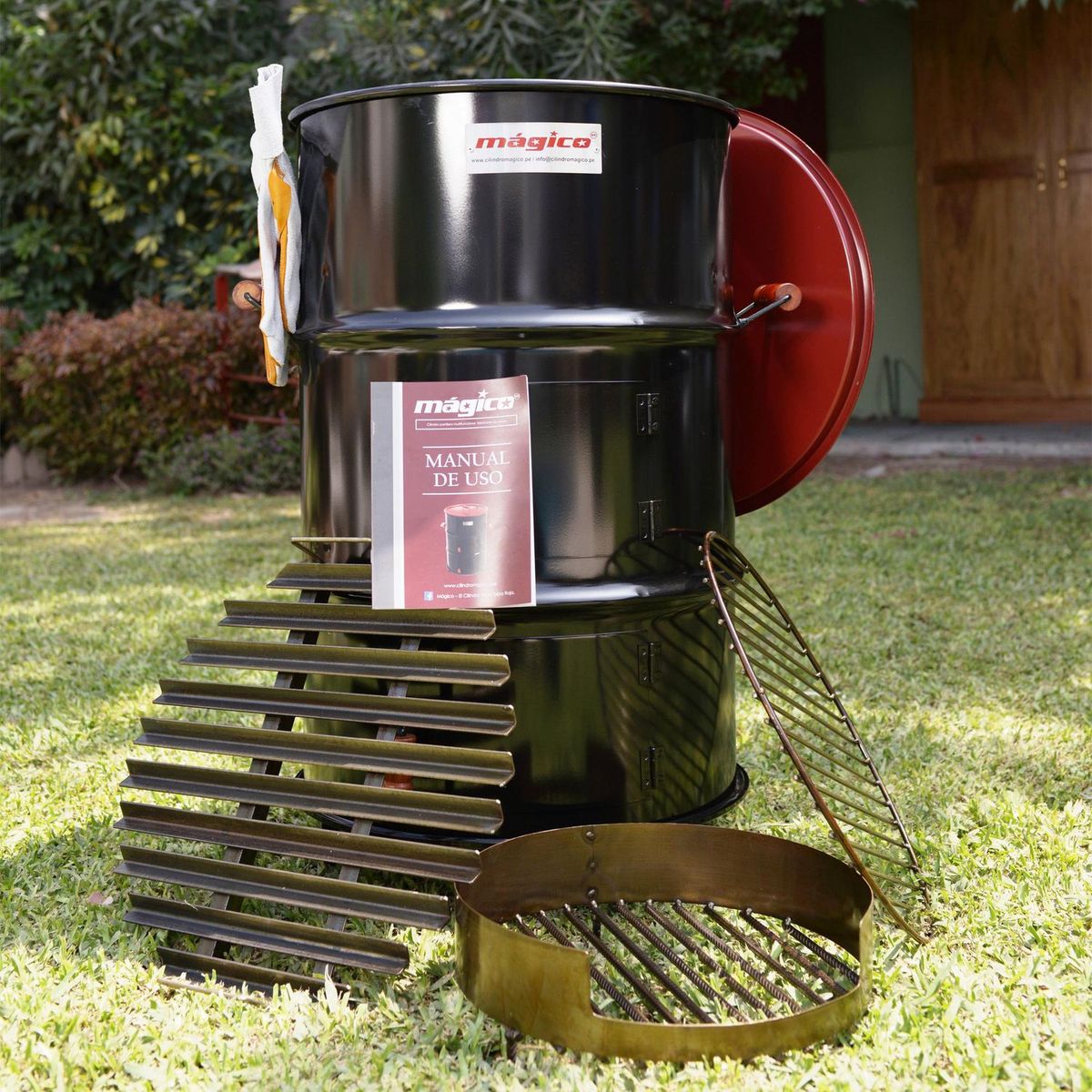 GENERICO - Cilindro Parrillero 96x59cm 55 galones