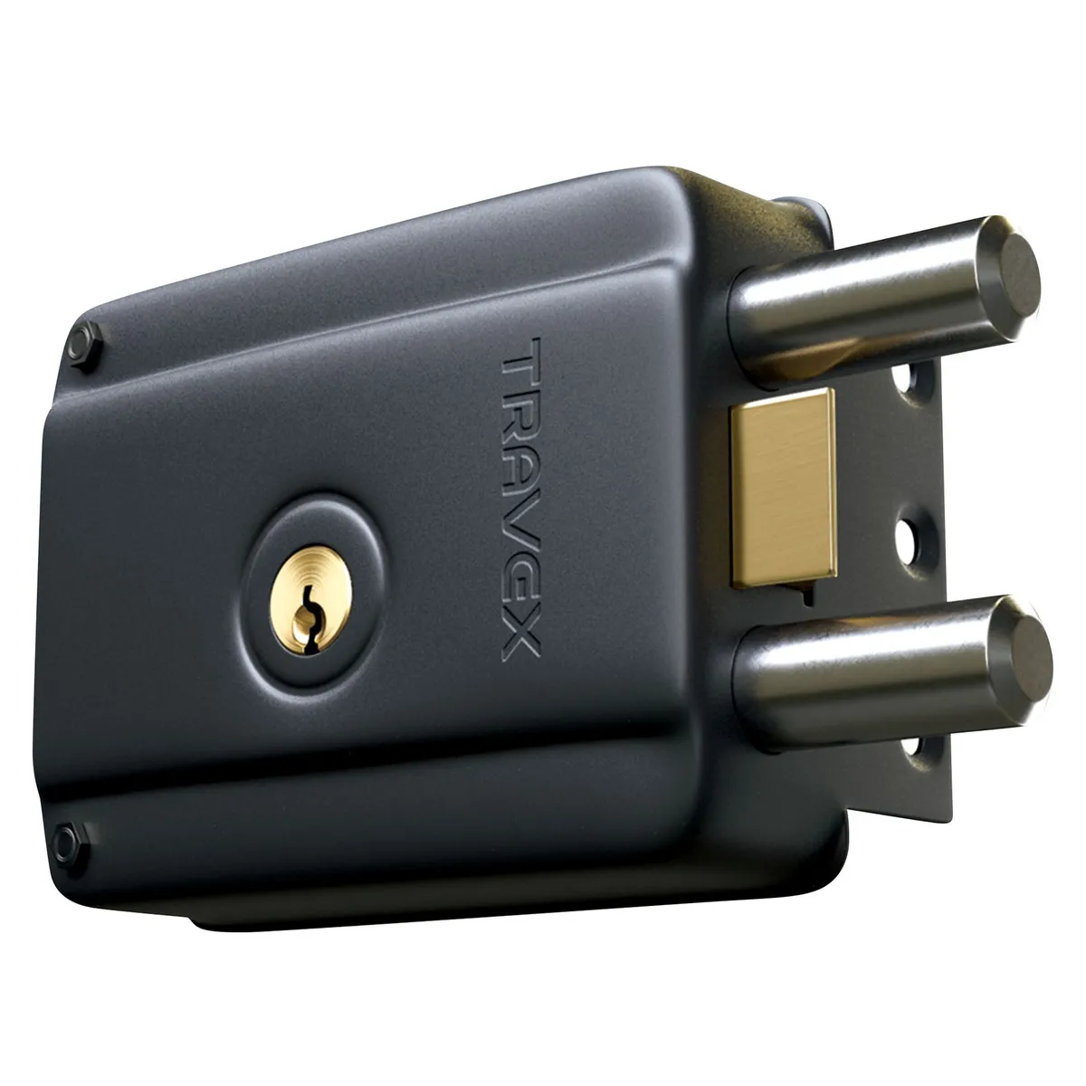TRAVEX - Cerradura de Sobreponer Blindada 960R Negro Travex
