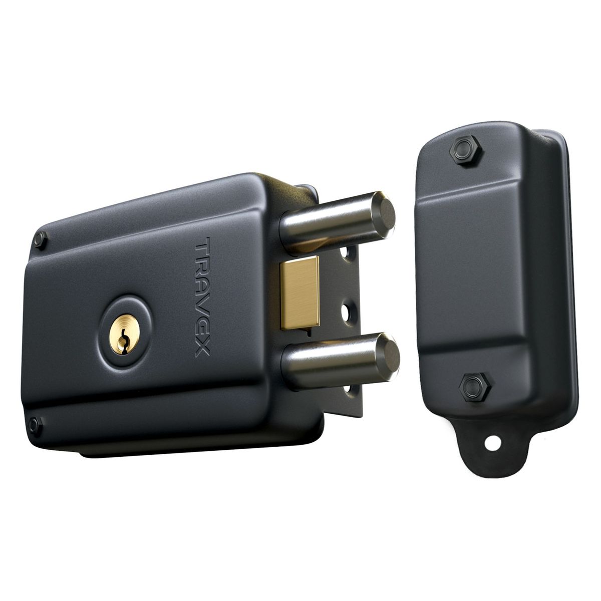 TRAVEX - Cerradura de Sobreponer Blindada 960R Negro Travex