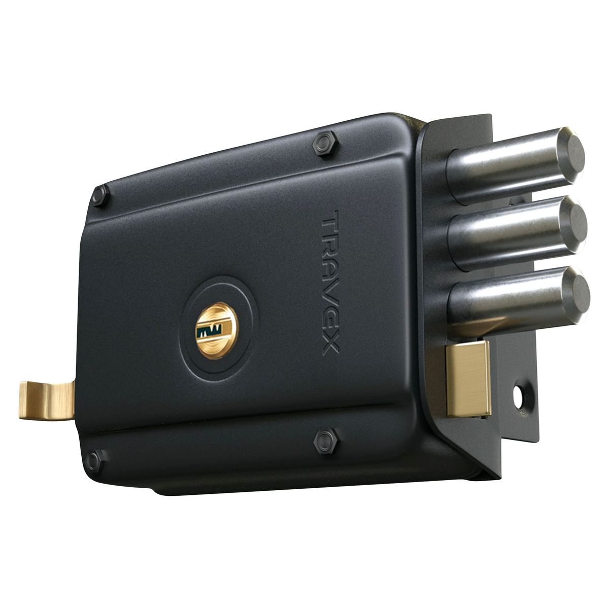 TRAVEX - Cerradura de Sobreponer Blindada 970XT Negro Travex