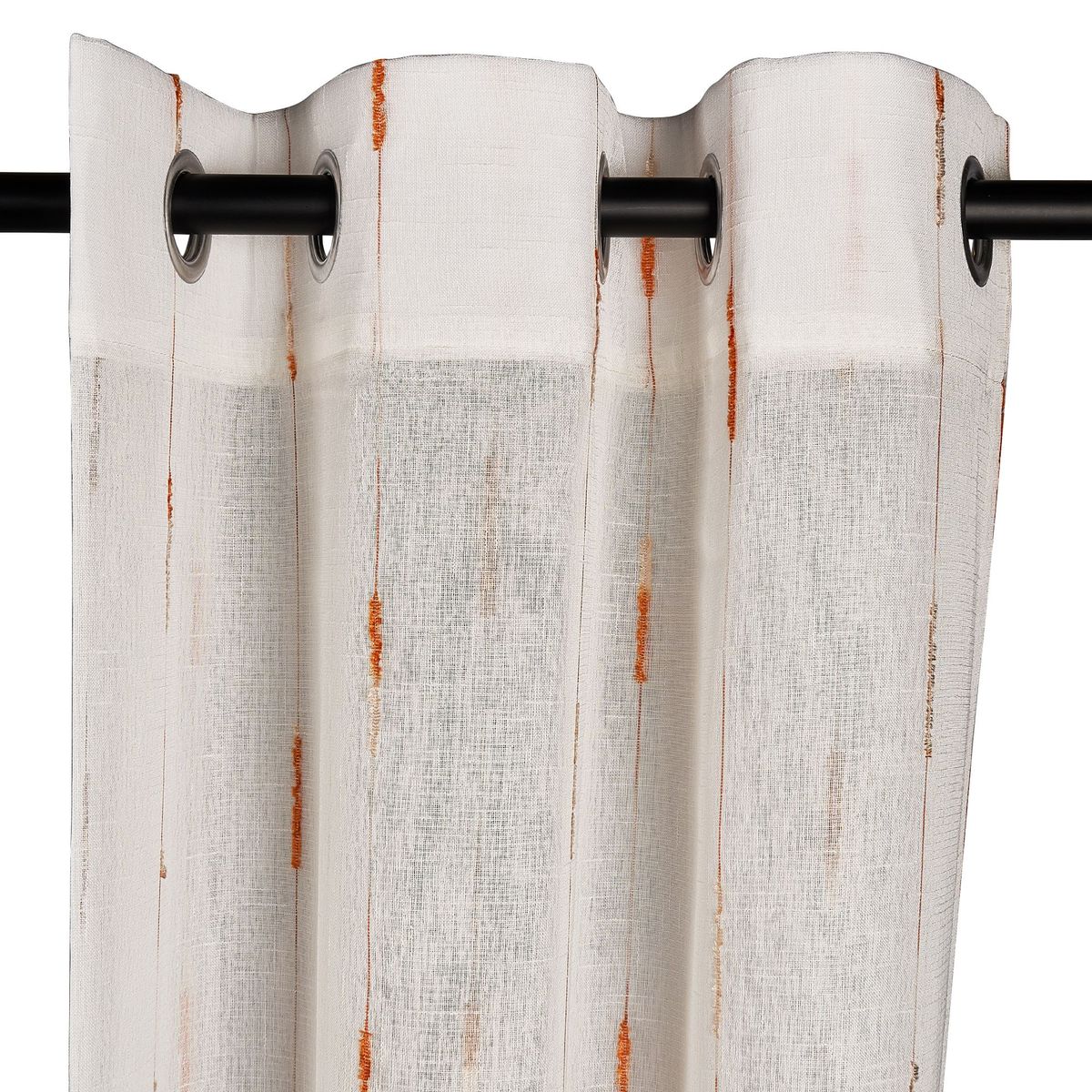 JUST HOME COLLECTION - Cortina de Tela Ojal Tul 160x240cm Naranja