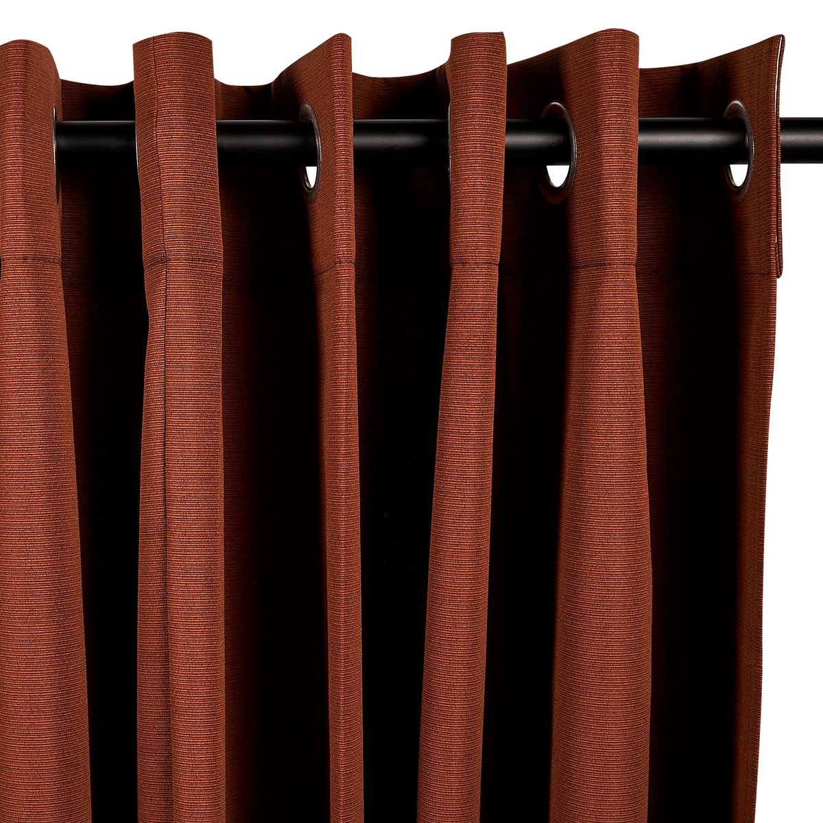 JUST HOME COLLECTION - Cortina de Tela Ojal Metal 210x240cm Marrón