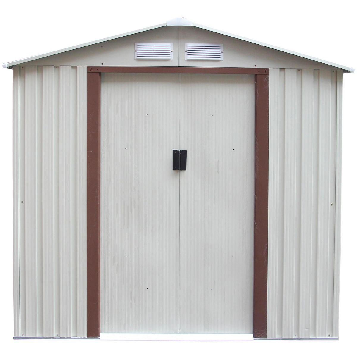 ERGO - Caseta de Jardin Metal Gris 201x190x121cm