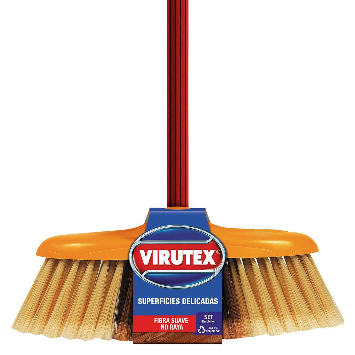 VIRUTEX - Escoba De Plástico Piso Delicado Creativa