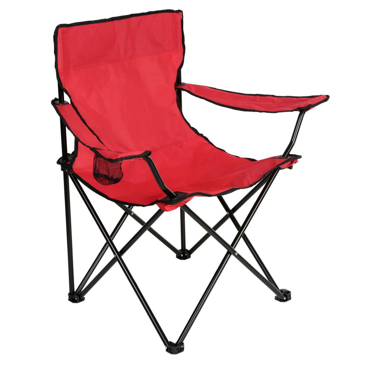 KLIMBER - Silla plegable con brazos roja