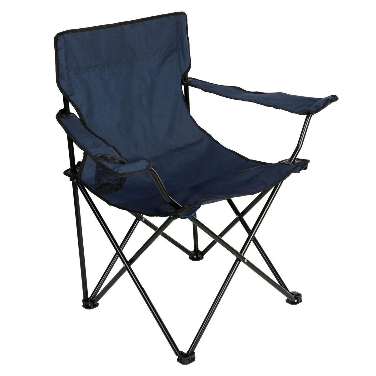 KLIMBER - Silla plegable con brazos azul