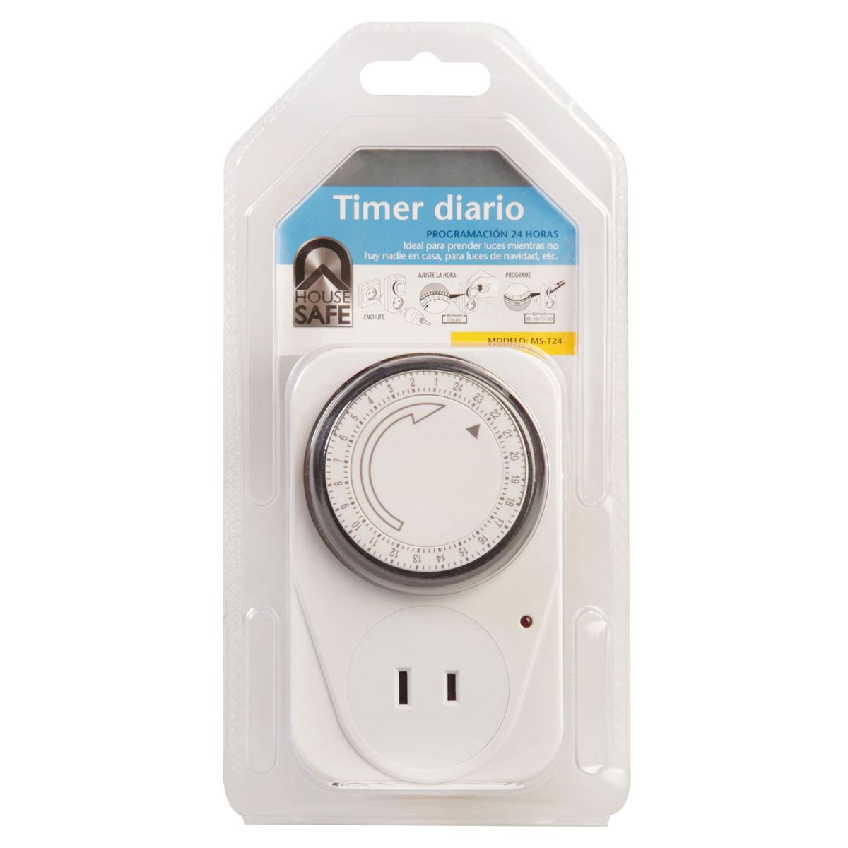 HOUSE SAFE - Timer Diario MS-T24 House Safe Blanco
