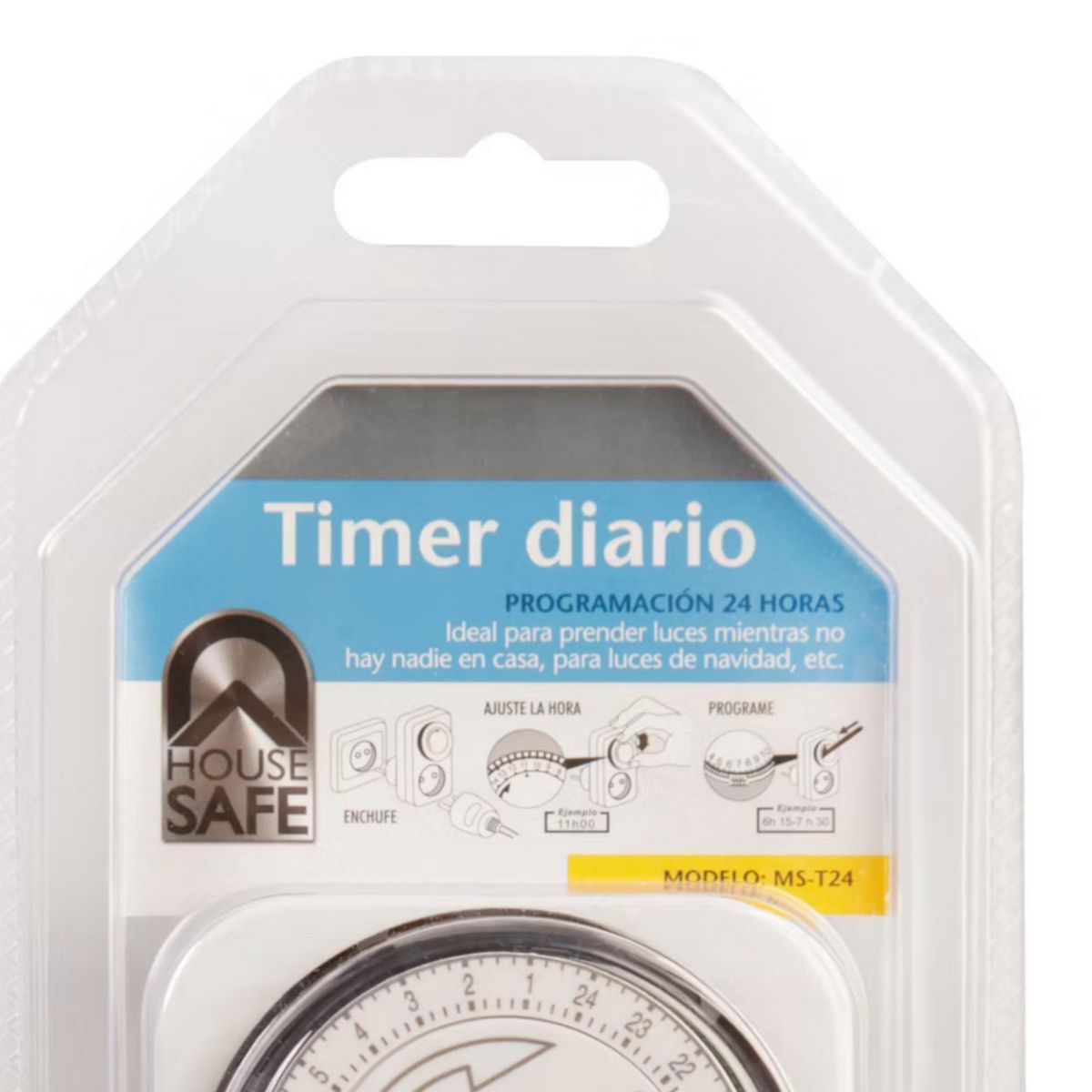HOUSE SAFE - Timer Diario MS-T24 House Safe Blanco