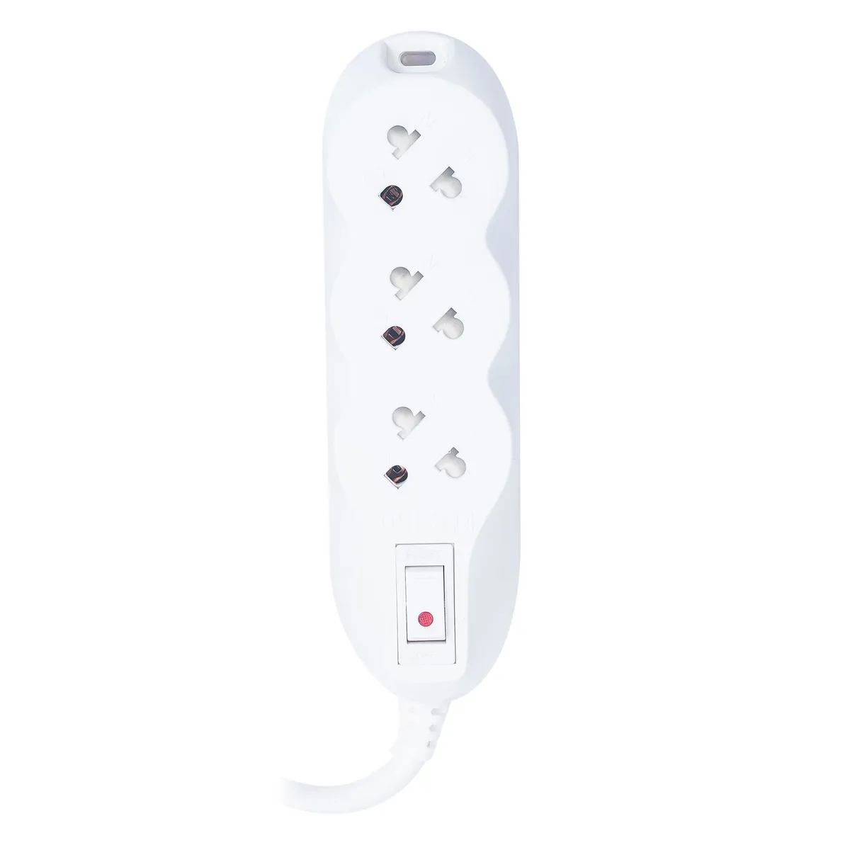 BTICINO - Extensión eléctrica 3 Tomas Universal + Tierra 3 Metros Blanco