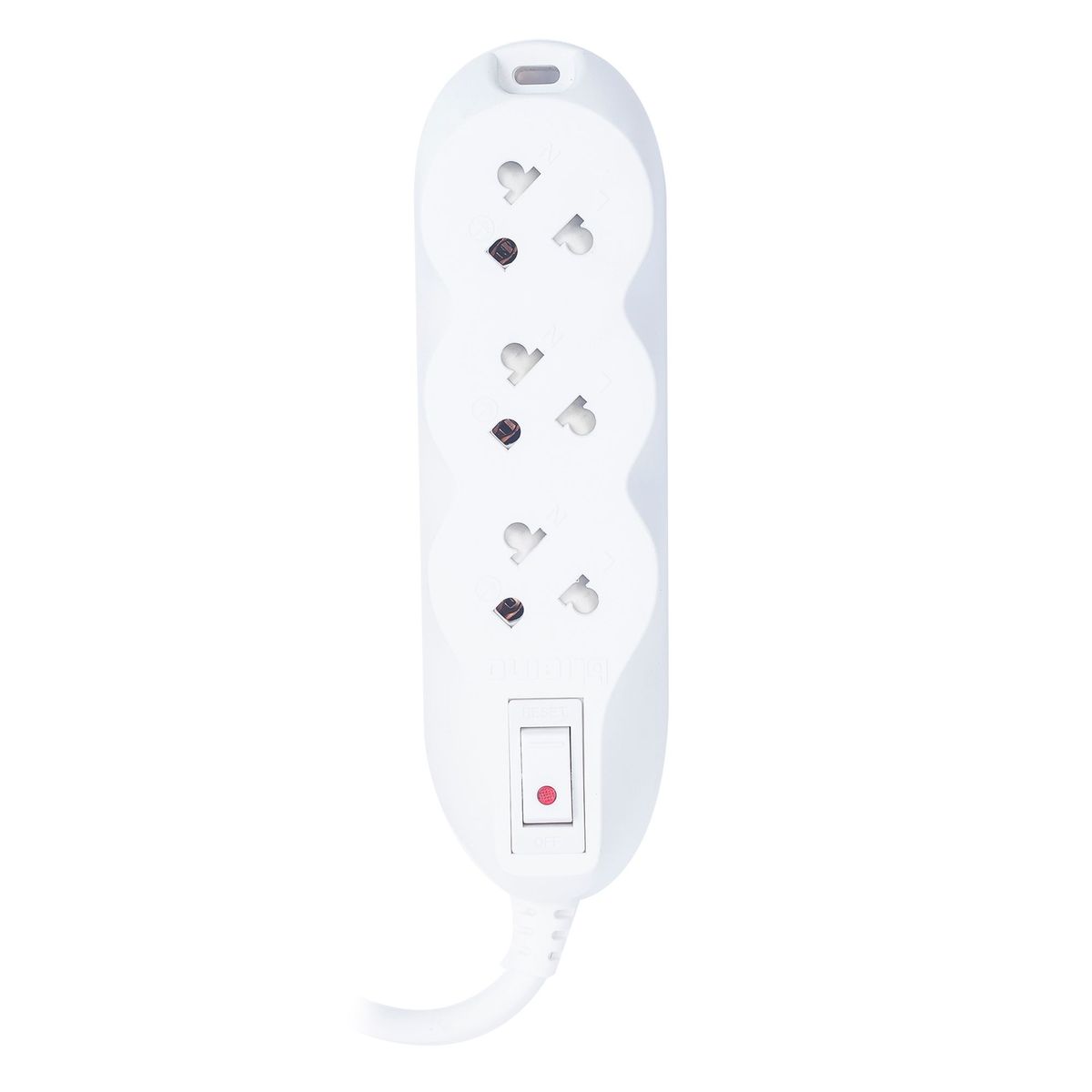 BTICINO - Extensión eléctrica 3 Tomas Universal + Tierra 3 Metros Blanco