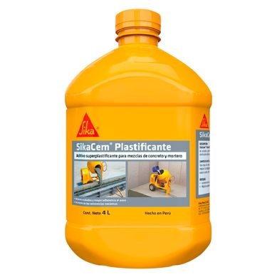 Superplastificante para Concreto y Mortero SikaCem Plastificante x 4L