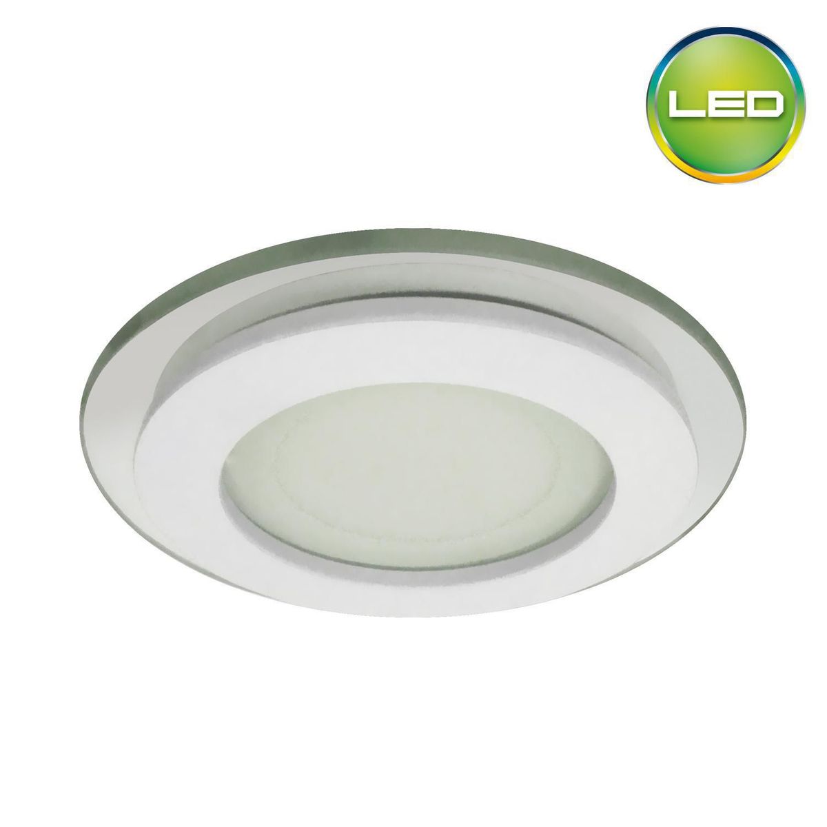 LIGHTECH - Spot Empotrable LED 6W 10cm Redondo Borde de Vidrio Luz Cálida