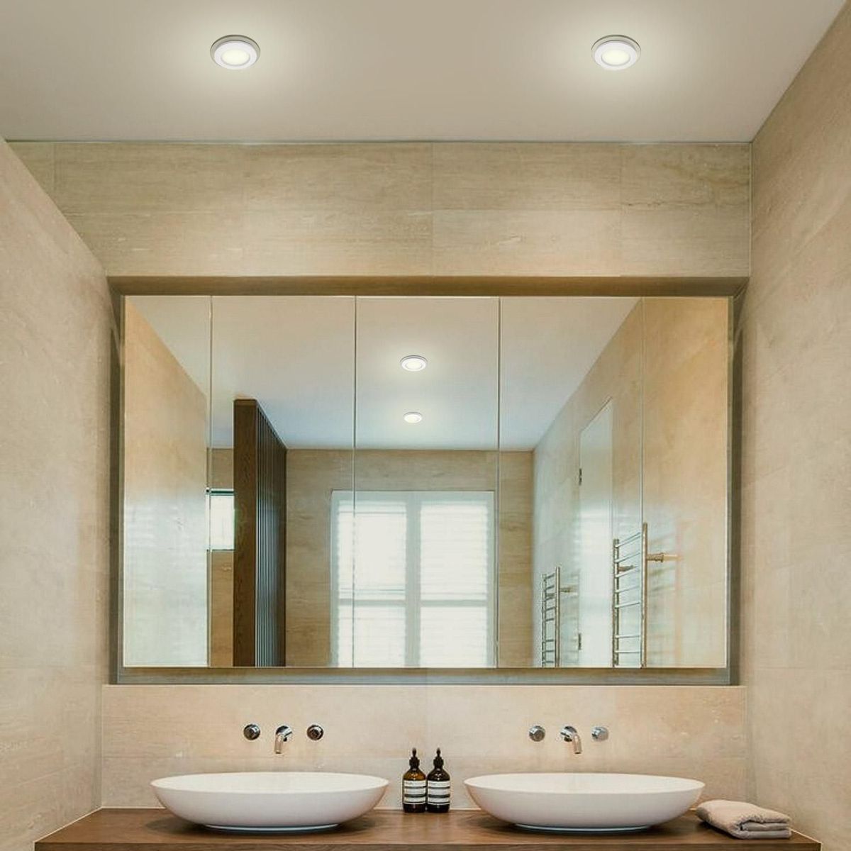 LIGHTECH - Spot Empotrable LED 6W 10cm Redondo Borde de Vidrio Luz Cálida