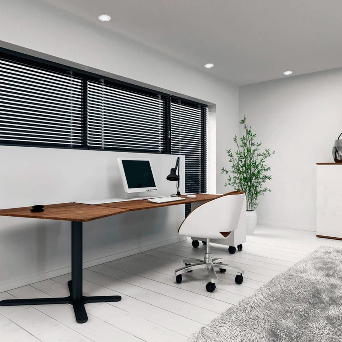 LIGHTECH - Spot Led 6W 10cm Redondo Borde de Vidrio Luz Blanca