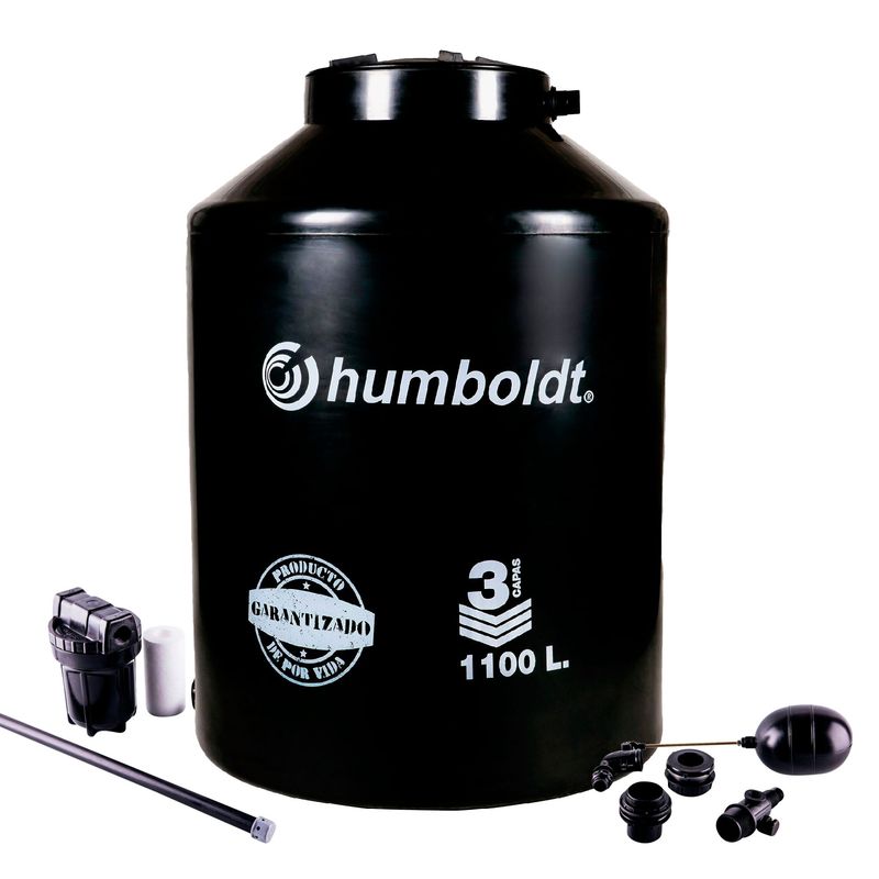 HUMBOLDT - Tanque de agua Negro Humboldt 1100 L + Accesorios