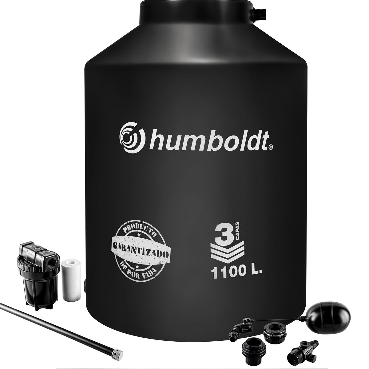 HUMBOLDT - Tanque de Agua Negro Humboldt 1100 L + Accesorios