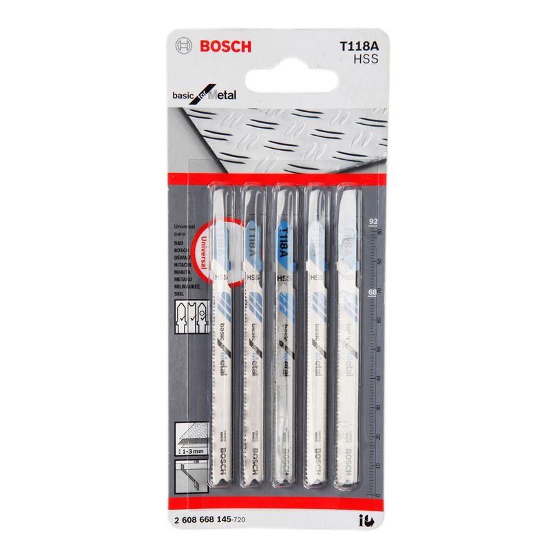 BOSCH - Hoja de sierra -  Set de HojasMetal 5 Unidades Bosch