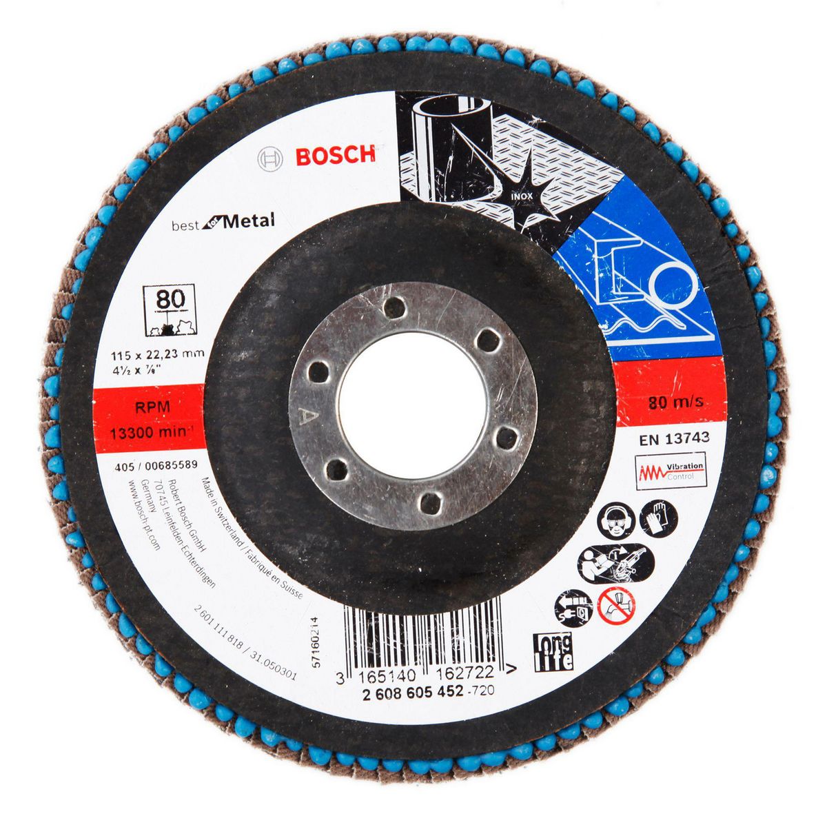 BOSCH - Disco de Lija 4 1/2" Grano 80