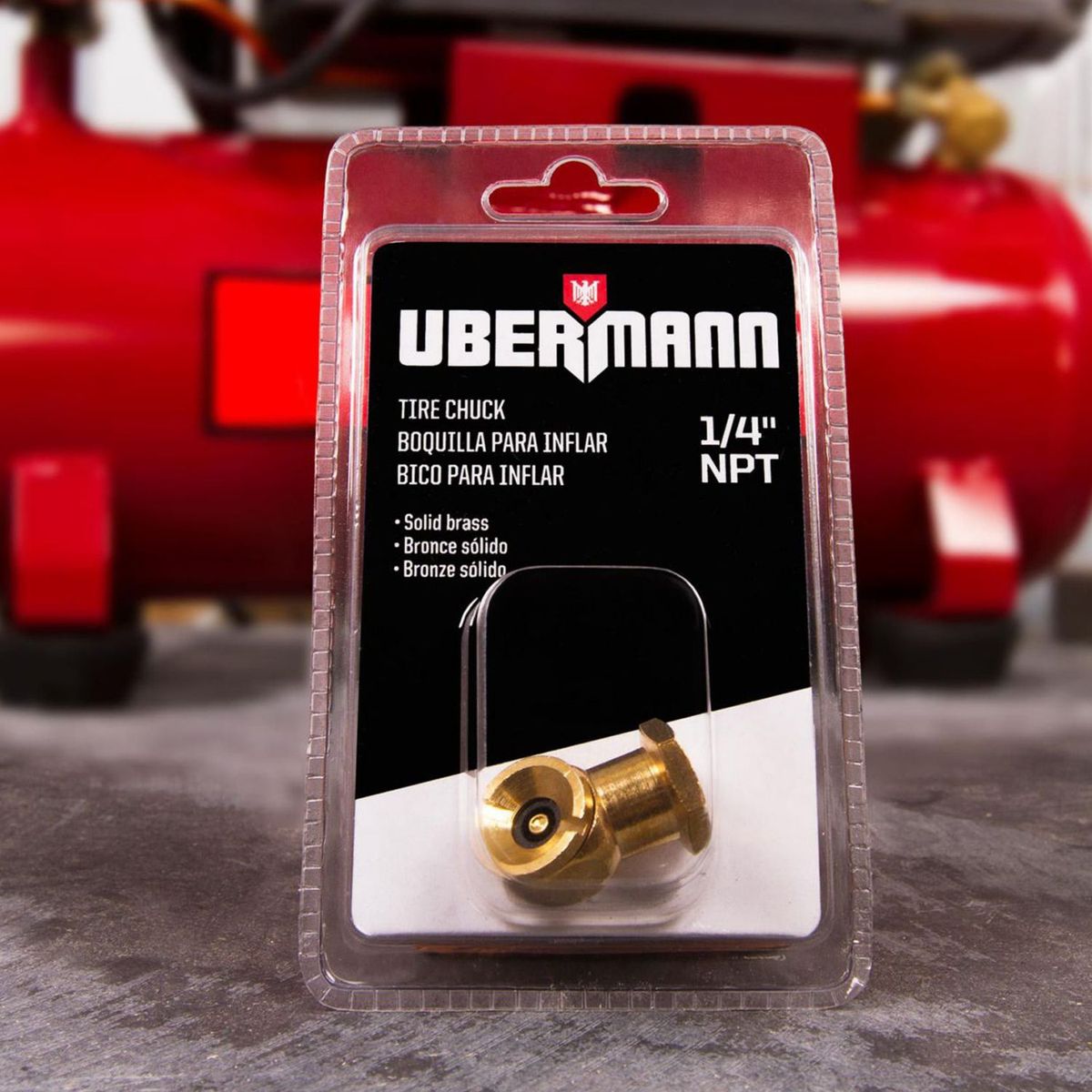 UBERMANN - Boquilla Para Inflar Llantas 1/4" Uberman