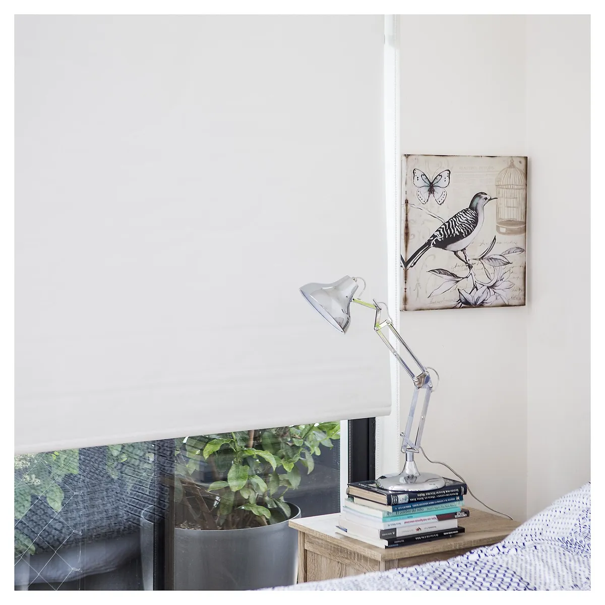 JUST HOME COLLECTION - Cortina Roller Black Out 120x165cm Blanco