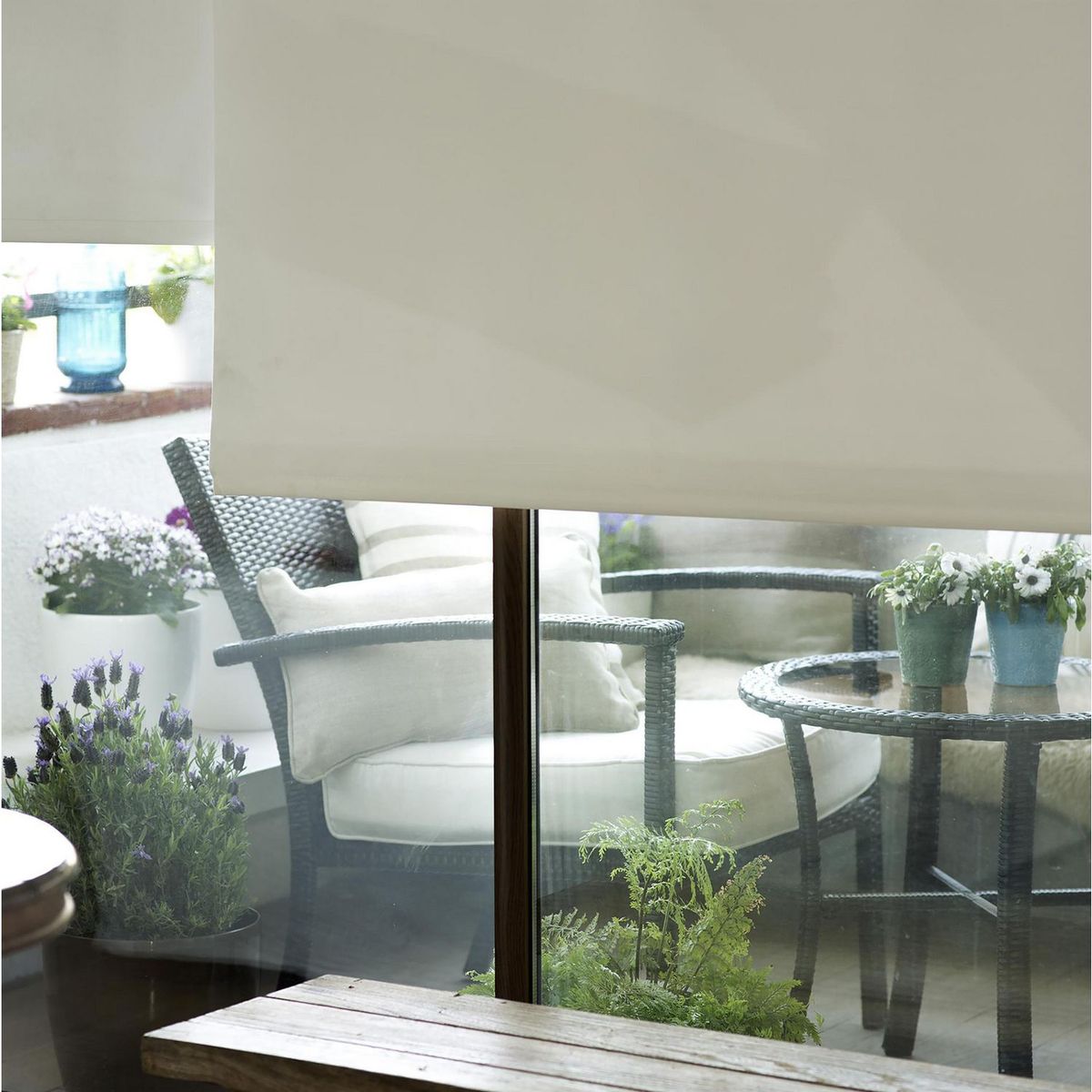 JUST HOME COLLECTION - Cortina Roller Black Out 160x165cm Blanco