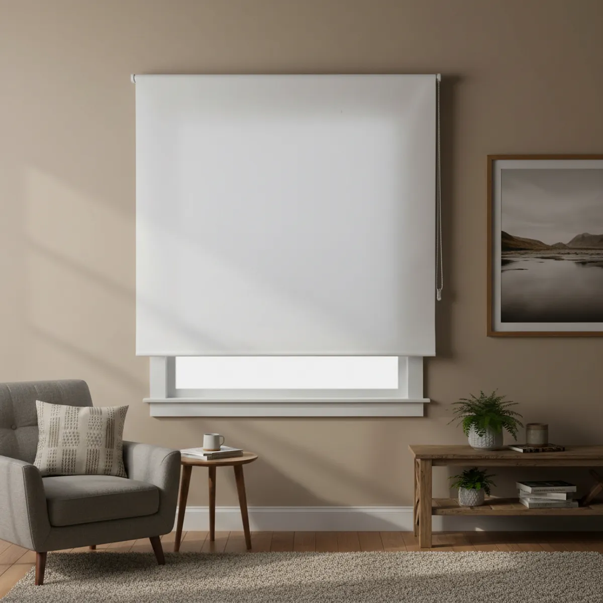 JUST HOME COLLECTION - Cortina Roller Black Out 160x165cm Blanco