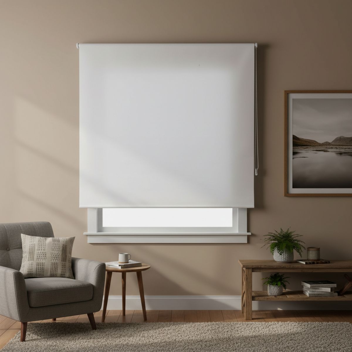 JUST HOME COLLECTION - Cortina Roller Black Out 150x250cm Blanco