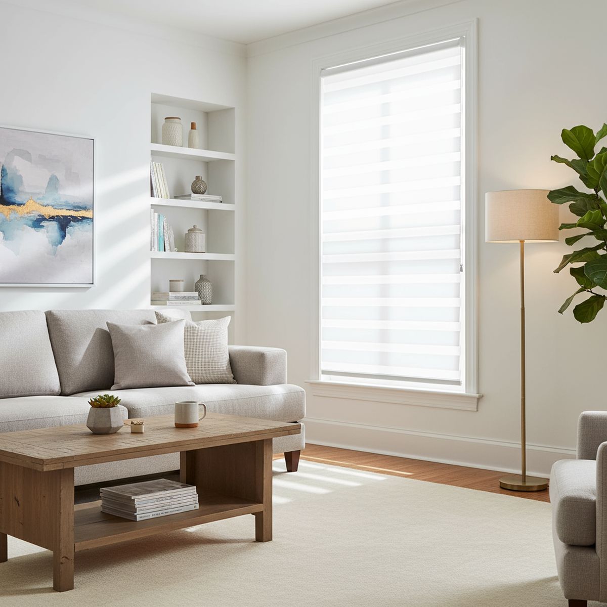 JUST HOME COLLECTION - Cortina Roller Día/Noche 80x165cm Blanco