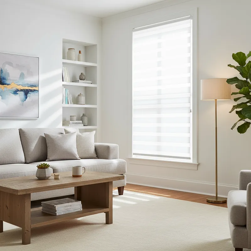 JUST HOME COLLECTION - Cortina Roller Día/Noche 80x165cm Blanco