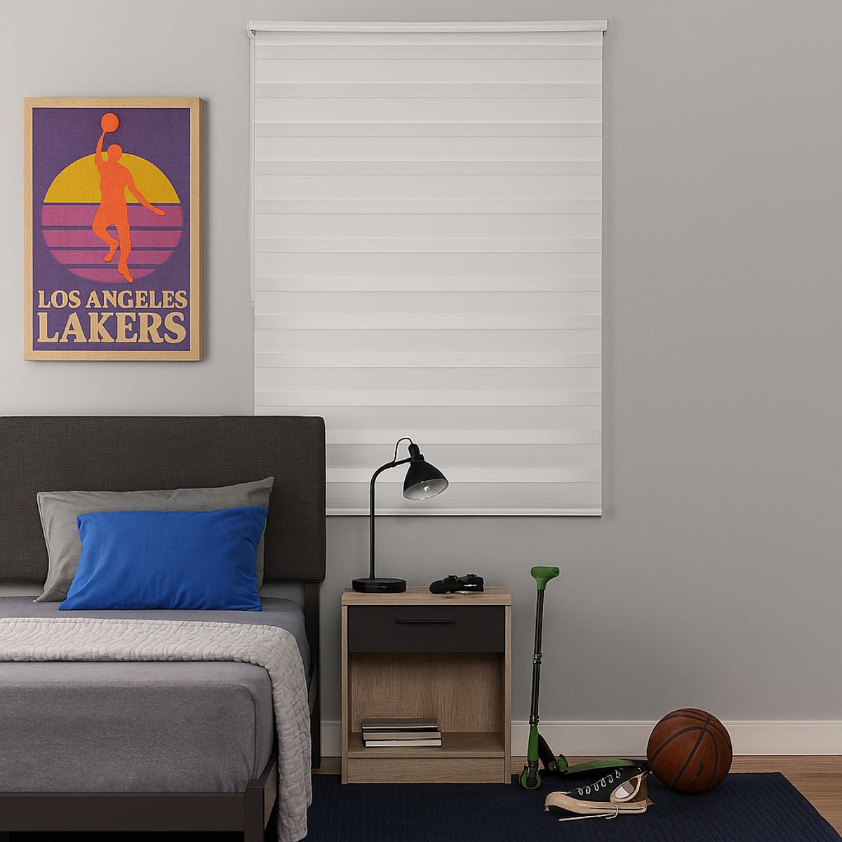 JUST HOME COLLECTION - Cortina Roller Día/Noche 120x165cm Blanco