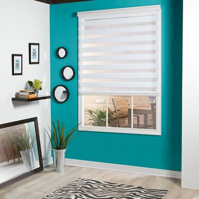 Cortina Enrollable Da/Noche 160x165cm Blanco
