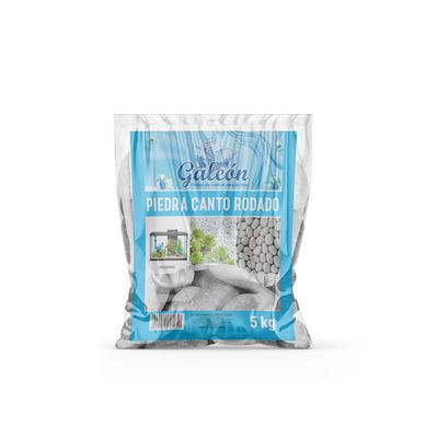 Piedra Canto Rodado 5 kg Gris