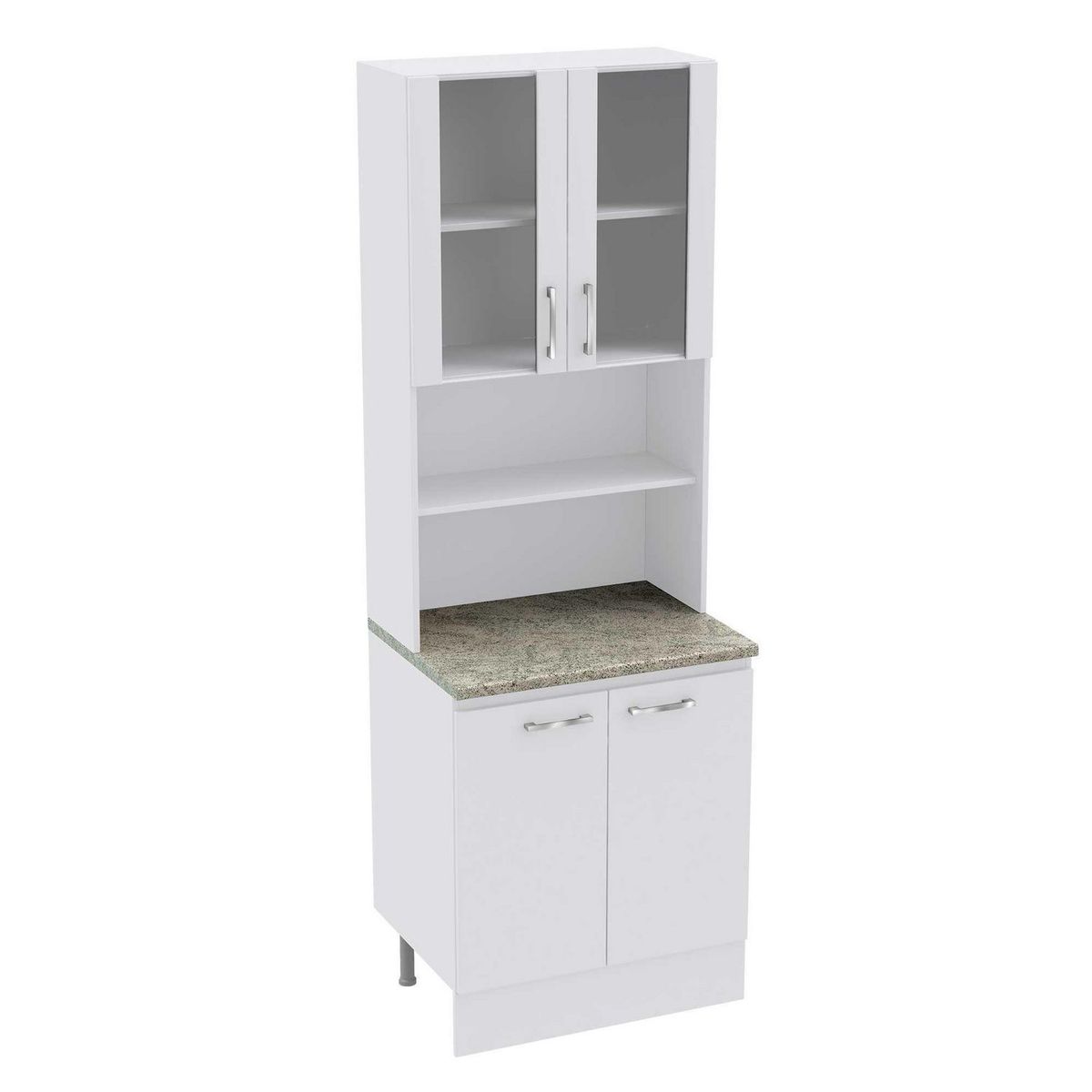 ITALINEA - Kit Bianco 2 puertas con vidrio y base con tablero